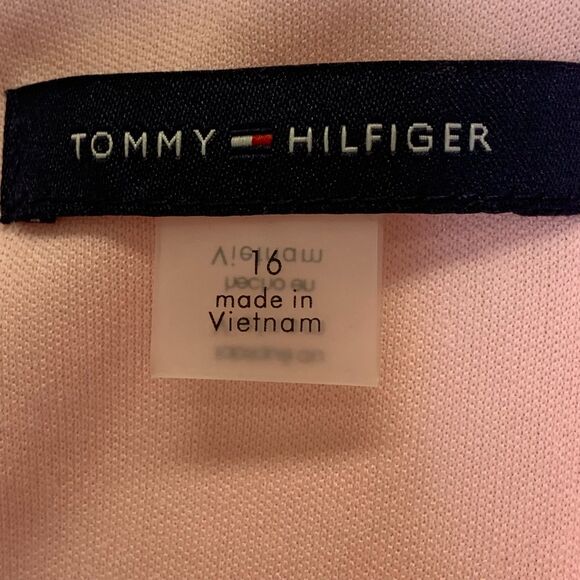 Tommy Hilfiger Pink Chiffon Floral Dress Flowy‎ Fit & Flare Cottage Core Size 16 - Picture 7 of 15